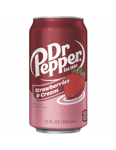 DR PEPPER USA STRAWBERRY CREAM 355ML X12