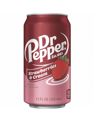 DR PEPPER USA STRAWBERRY CREAM 355ML X12