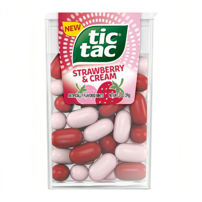 TIC TAC USA STRAWBERRY & CREAM 29G X12