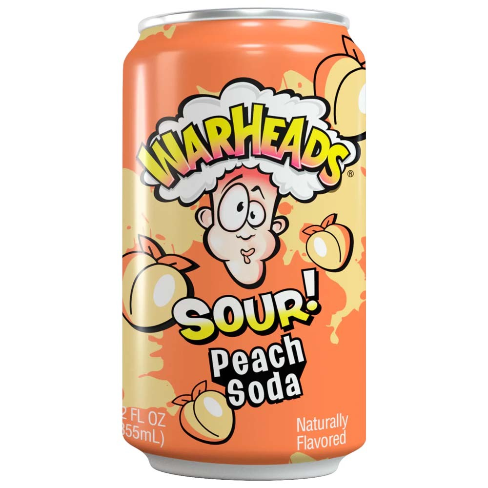 WARHEADS PEACH SODA 33CL X12