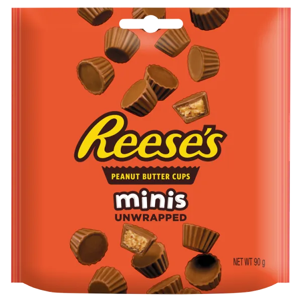 REESES PEANUT BUTTER MINIS POUCH 90GR X10