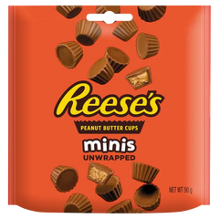 REESES PEANUT BUTTER MINIS POUCH 90GR X10