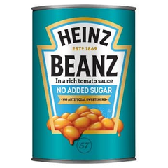 HEINZ BEANZ NO ADDED SUGAR 415G X24