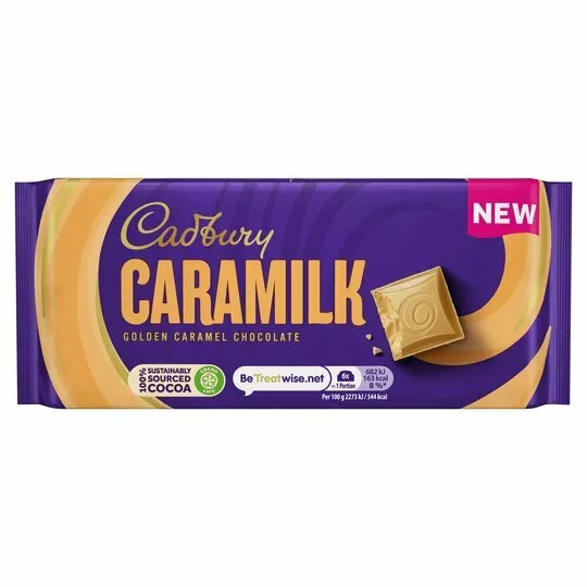 12I CADBURY CARAMILK BLOCK BAR 90GRM X24