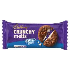 CADBURY CRUNCHY MELTS CHOCOLATE CENTRE CHOCOLATE CHIP COOKIES 156G X12