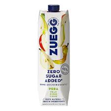 JUS POIRE SANS SUCRE AJOUTE ZUEGG 1L X12