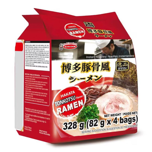 ACECOOK IPPIN INSTANT NOODLES TONKUTSU 356G X8