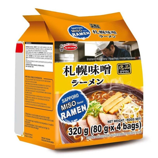 ACECOOK IPPIN INSTANT NOODLES MISO 356G X8