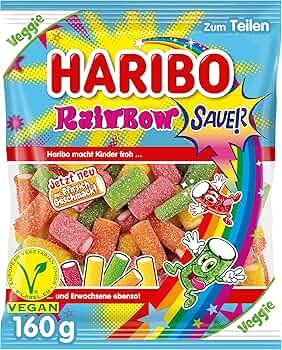 HARIBO RAINBOW FIZZ VEGGIE 160G X22