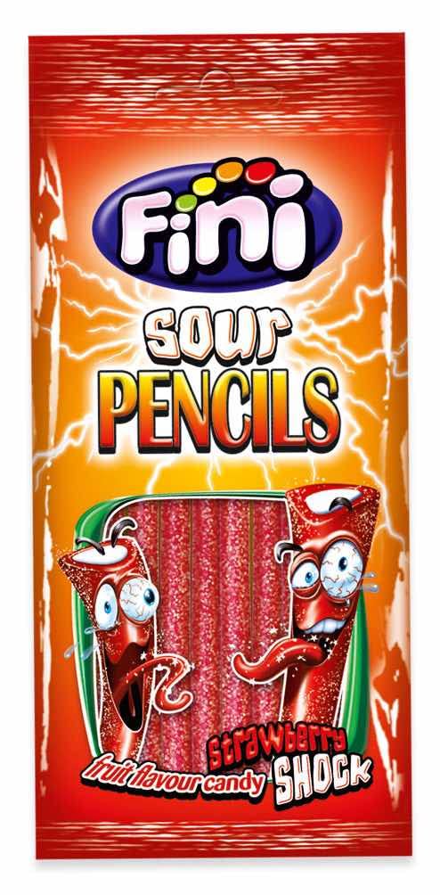 FINI SOUR STRAWBERRY PENCILS 75GX12